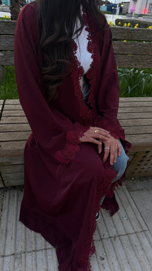 Burgandy lace
